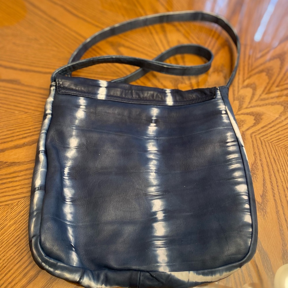 Bohemian Navy Tie-Dye Crossbody Bag - Picture 2 of 8